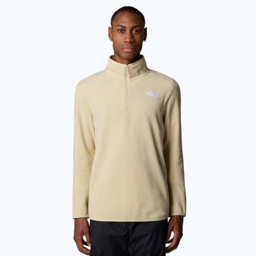 Férfi The North Face 100 Glacier 1/4 Zip pulóver zion narancssárga/betonszürke