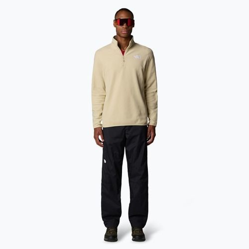 Férfi The North Face 100 Glacier 1/4 Zip pulóver zion narancssárga/betonszürke