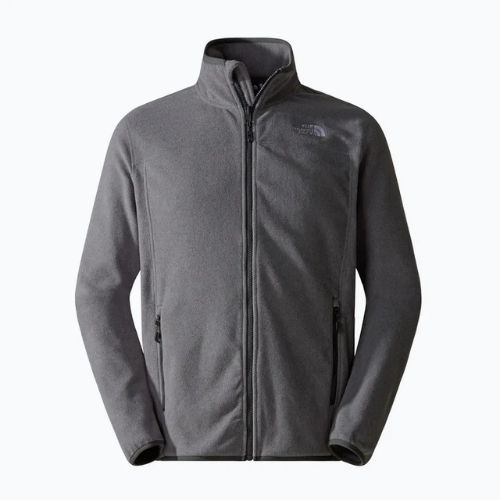 Férfi The North Face 100 Glacier Full Zip pulóver közepes szürke szürke szőrzet