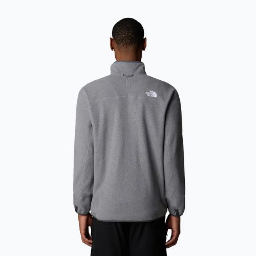 Férfi The North Face 100 Glacier Full Zip pulóver közepes szürke szürke szőrzet