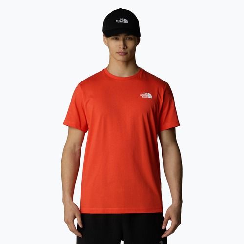 Férfi The North Face Box Nse póló bíbor narancs/fekete