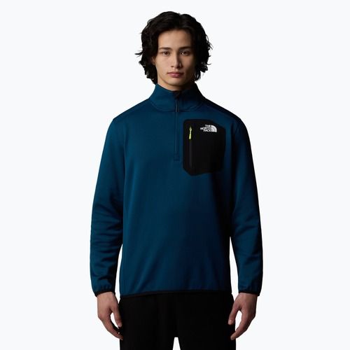 Férfi The North Face Crest 1/4 Zip midnight petrol/fekete pulóver
