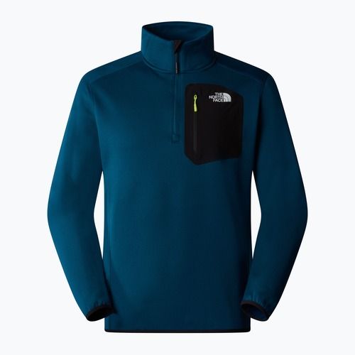 Férfi The North Face Crest 1/4 Zip midnight petrol/fekete pulóver