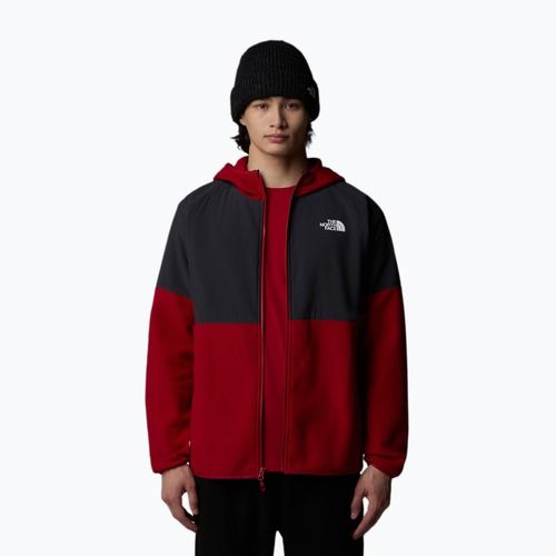 Férfi The North Face Glacier Heavyweight Full Zip HD gránátvörös/aszfalt szürke melegítőfelső