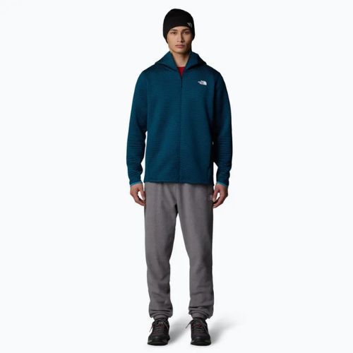 Férfi trekking pulóver The North Face Vertical Thermal FZ Hoodie éjfekete benzin