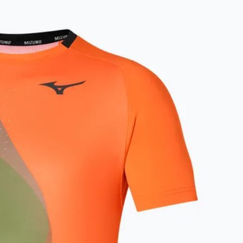 Férfi tenisz póló Mizuno Release Shadow Tee vibráló narancssárga