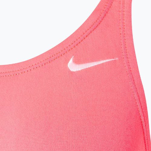 Női egyrészes fürdőruha Nike Hydrastrong Solid Fastback hot punch