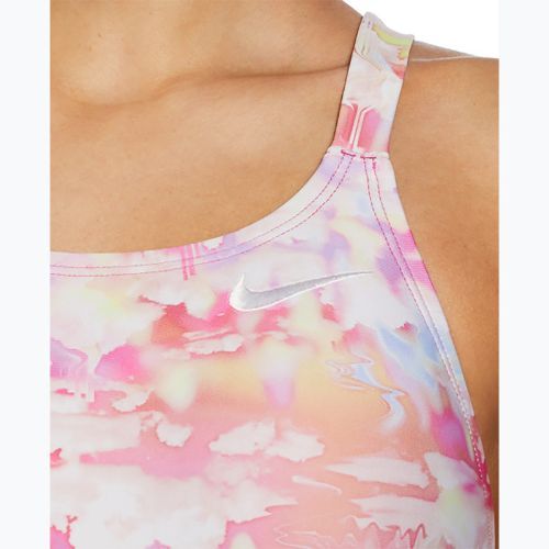 Női egyrészes fürdőruha Nike Hydrastrong Multi Print Fastback warm multi