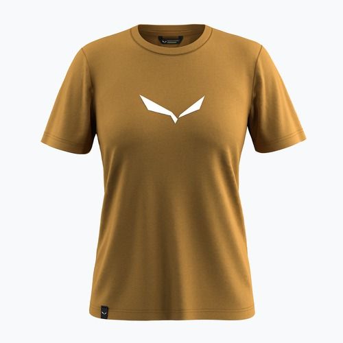 Női póló Salewa Solid Dry golden brown new logo