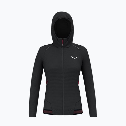 Női trekking pulóver Salewa Pedroc PL Hooded black out