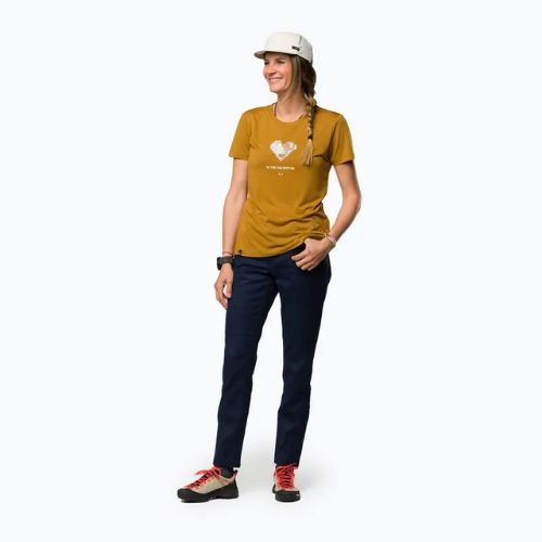 Női póló Salewa Pure Heart Dry golden brown