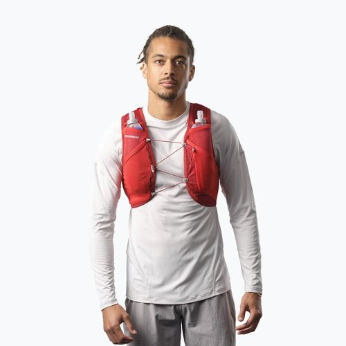 Salomon Active Skin 4 szett piros dália/magas kockázatú futó mellény