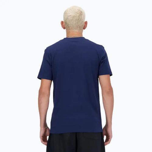 Férfi New Balance Stacked Logo póló, navy színű