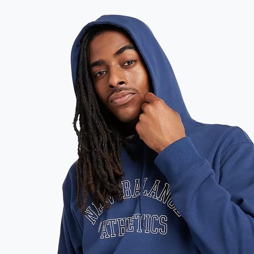 Férfi pulóver New Balance Graphic Hoodie navy