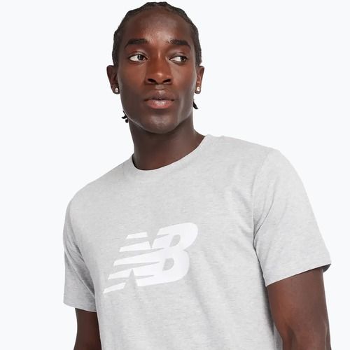 Férfi New Balance Graphic V Flying atlétikai szürke póló