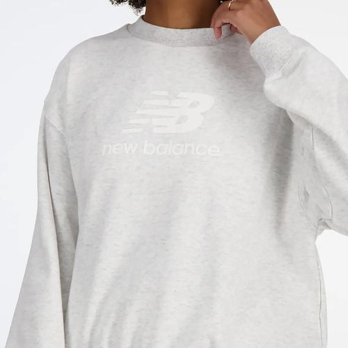 Női New Balance French Terry Stacked ash heather pulóver női pulóver