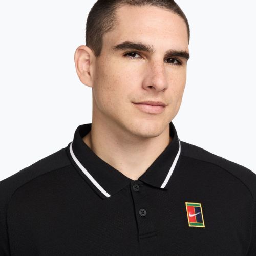 Férfi tenisz póló Nike Court Heritage Polo fekete/fehér