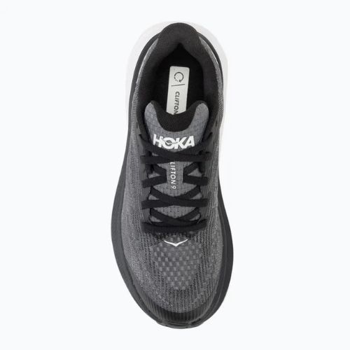 HOKA Clifton 9 fekete/fehér gyermek futócipő