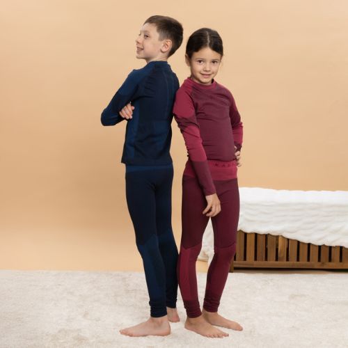 Gyermek termikus fehérnemű szett KADVA Frosty Jrg Set varrás nélküli rózsaszín
