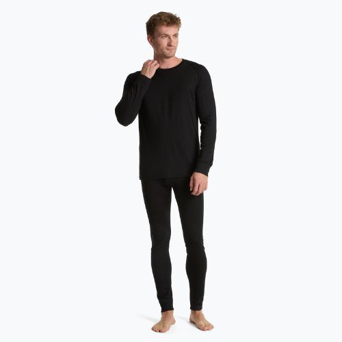 WOOLCANO Merino férfi termikus alsónemű szett SET0540 fekete