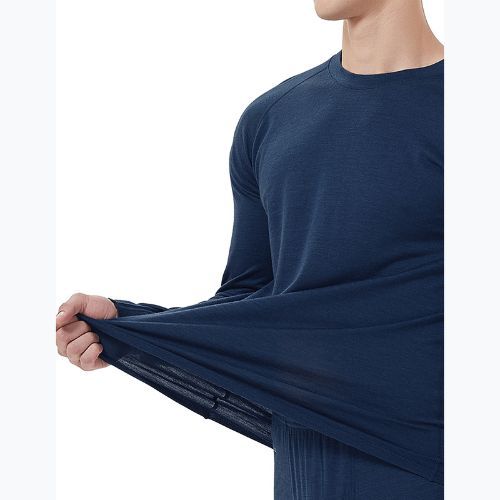 WOOLCANO Merino férfi termál fehérnemű szett SET0540 tengerészkék