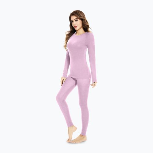 Női termikus fehérnemű szett WOOLCANO Merino SET0543 lila