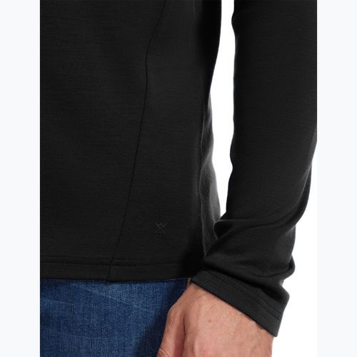 Férfi thermo pulóver WOOLCANO Merino TOP0544 fekete
