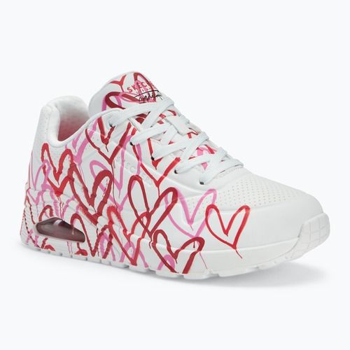 SKECHERS női cipő JGoldcrown Uno Spread The Love fehér/piros/rózsaszín