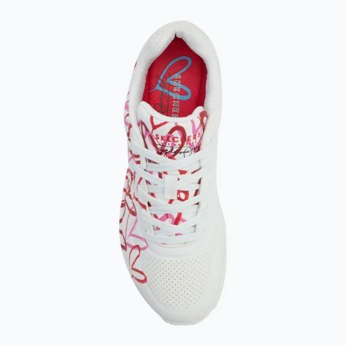 SKECHERS női cipő JGoldcrown Uno Spread The Love fehér/piros/rózsaszín