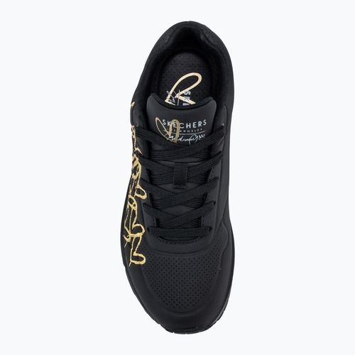 Női cipő SKECHERS JGoldcrown Uno Golden Heart black/multicolor metallic