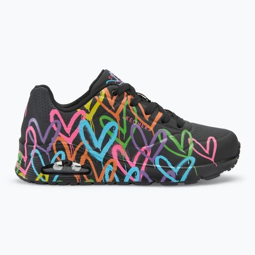 Női cipő SKECHERS JGoldcrown Uno Highlight Love black/multicolor