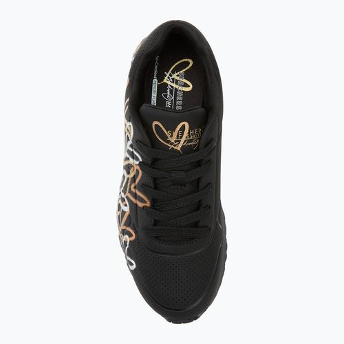 SKECHERS JGoldcrown Uno Lite Metallic Love fekete/arany gyermekcipő