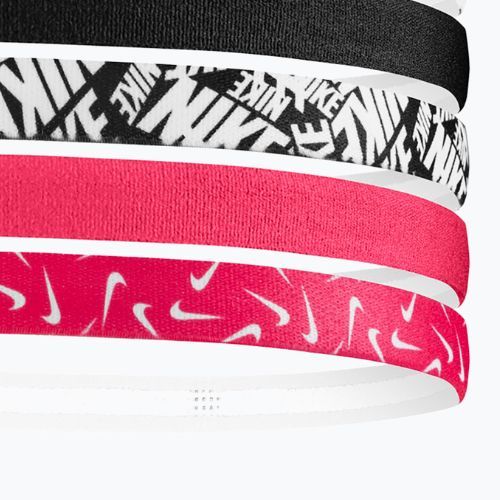 Fejpántok Nike Headbands Printed 6 szt. white/aster pink/black