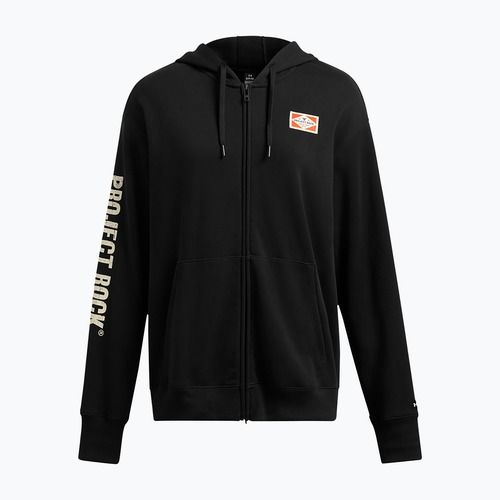 Női pulóver Under Armour Project Rock HWT black/silt/team orange Full Zip Hard at Work black/silt/team orange