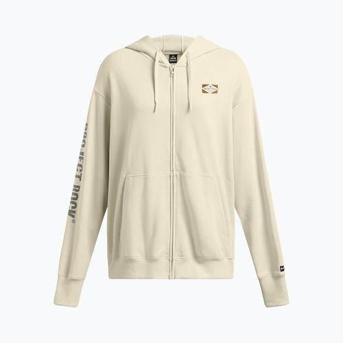 Női pulóver Under Armour Project Rock HWT Full Zip Hard at Work silt/clay green/yellow ochre