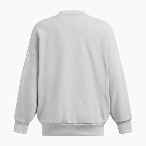 Under Armour női pulóver Icon Heavyweight Terry Oversized Crew mod szürke/erdő zöld