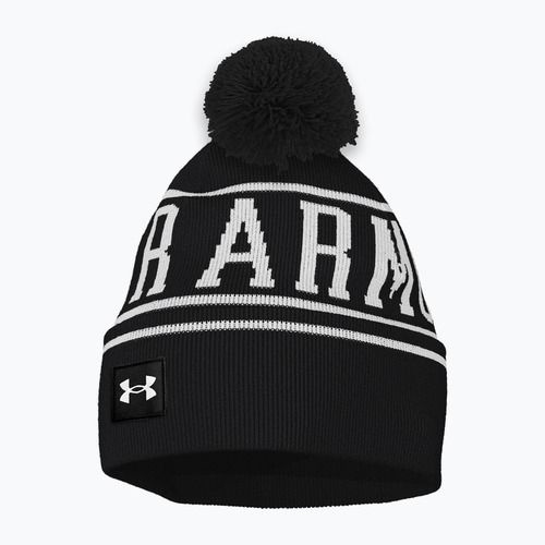 Férfi téli sapka Under Armour Halftime Pom Beanie black/white/white