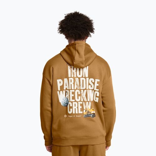 Férfi pulóver Under Armour Project Rock Icon Fleece Hoodie yellow ochre/silt