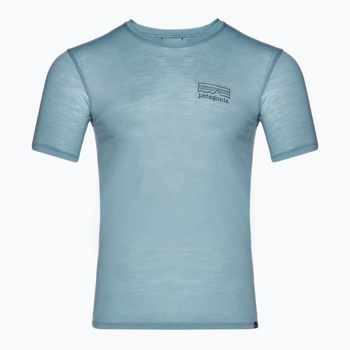 Férfi Patagonia Cap Cool Merino Blend grafikus ing fitz roy strata/thermal blue