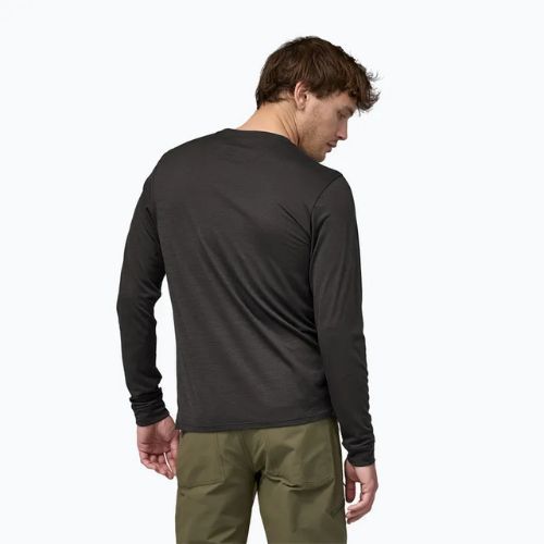 Férfi Patagonia Cap Cool Merino Blend Longsleeve fekete