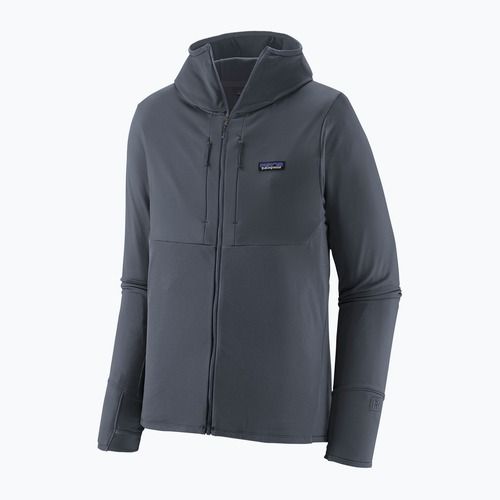 Férfi Patagonia R1 Thermal Full Zip Hoody kék trekking melegítőfelső