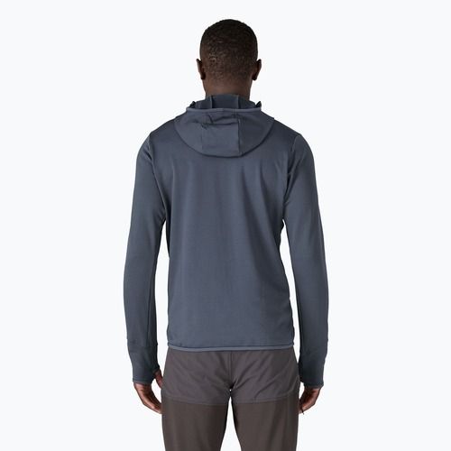 Férfi Patagonia R1 Thermal Full Zip Hoody kék trekking melegítőfelső