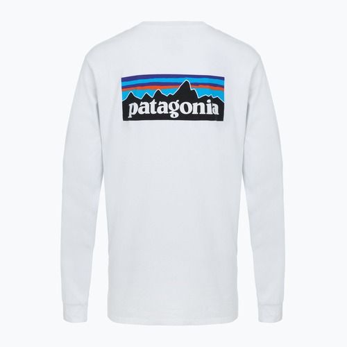 Férfi Patagonia P-6 Logo Responsibili Longsleeve fehér