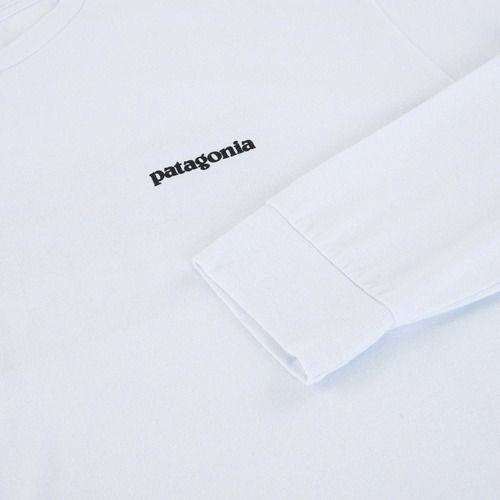 Férfi Patagonia P-6 Logo Responsibili Longsleeve fehér