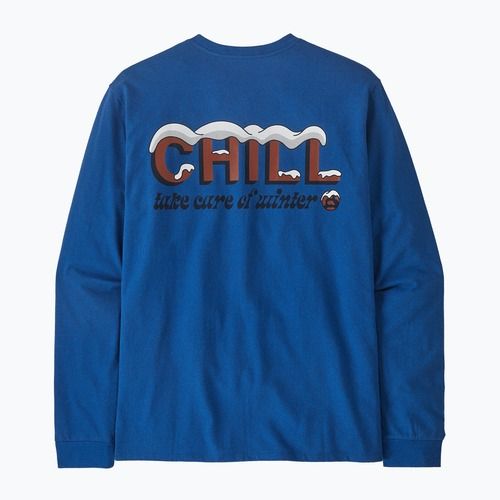 Férfi hosszú ujjú felső Patagonia Chill Responsibili endless blue