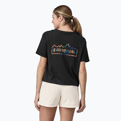 Női Patagonia Unity Fitz Easy Cut T-shirt Responsibili tinta fekete