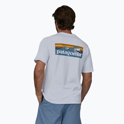 Férfi Patagonia Boardshort Logo Pocket T-shirt Responsibili fehér