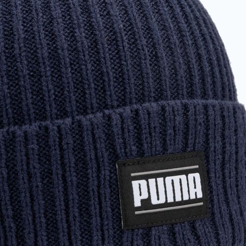 PUMA bordázott klasszikus mandzsettás téli sapka puma navy