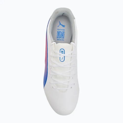 PUMA King Match FG/AG futballcipő puma fehér/kékmáz/szürke/szürke/szürkés fényű futballcipő puma white/bluemazing/flat light grey/sunset glow