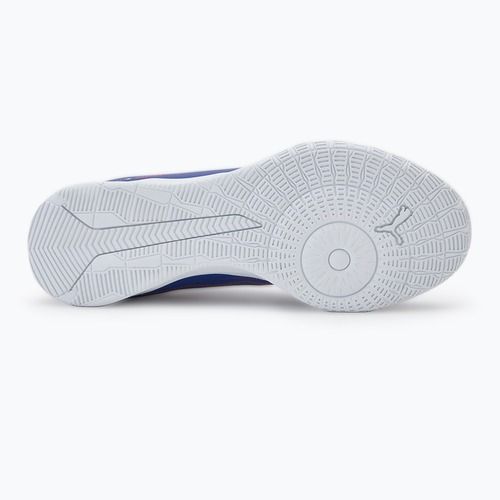 PUMA Ultra 5 Play IT Jr gyermek focicipő lapis lazuli/puma fehér/sunset gloe